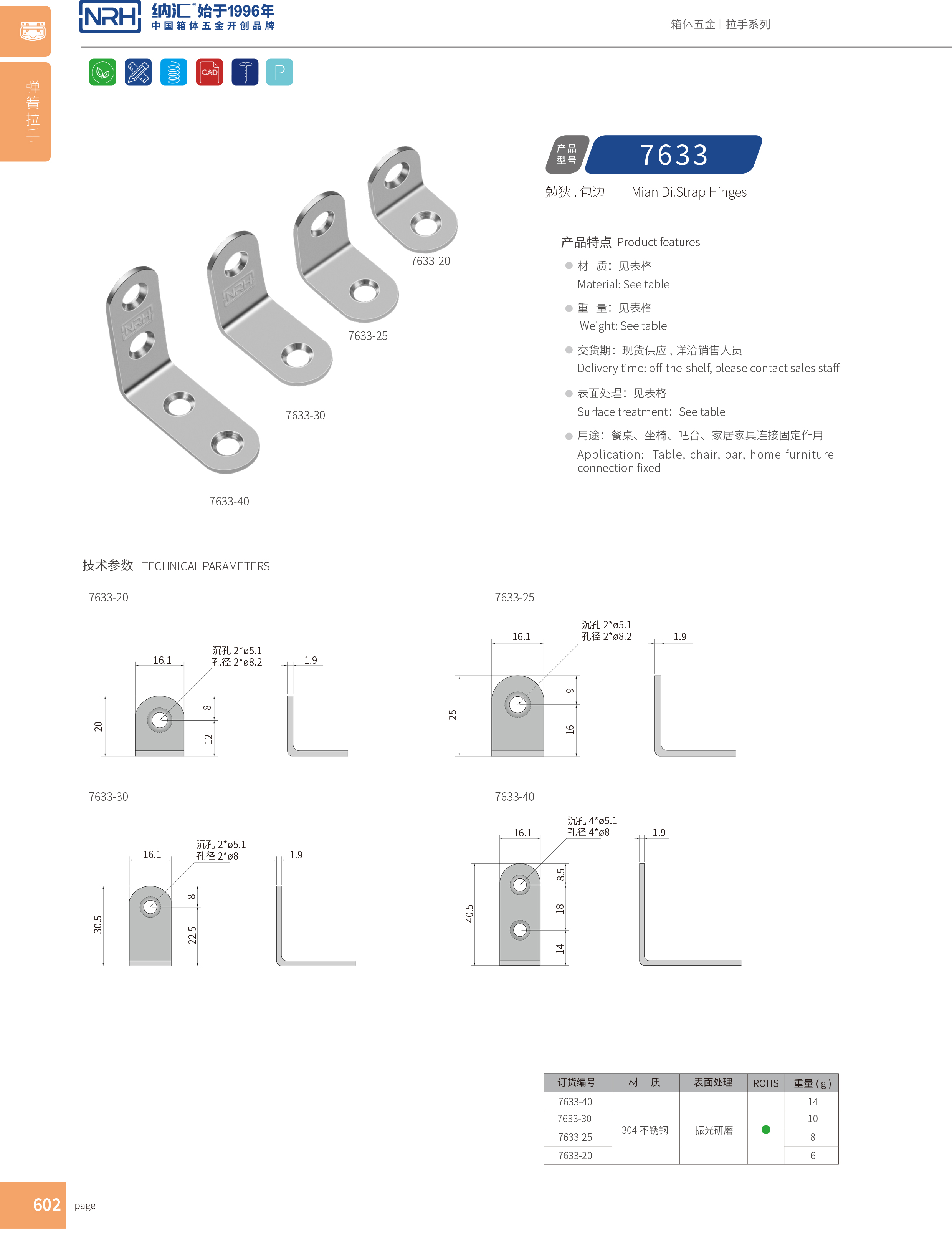 包边7633-20工具箱包角_直角三角护角_NRH草莓免费视频包边 